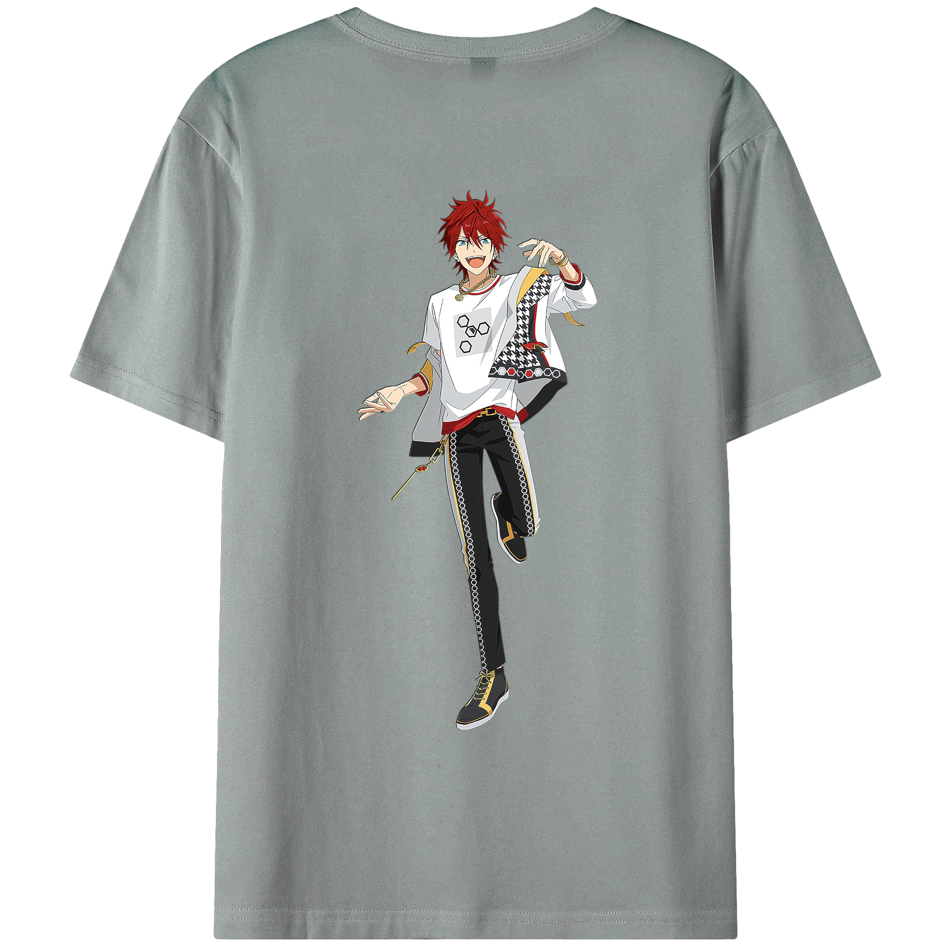 あんさんぶるスターズ! Ensemble Stars 綿100％ メンズ半袖Tシャツ（バックプリント） 通気性